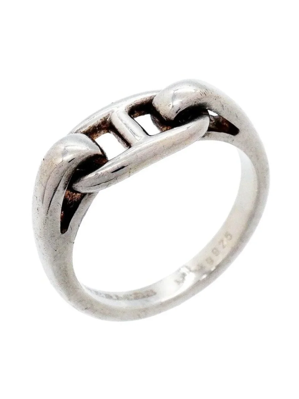 Hermes Ring Chaine D'ancre 925 Sterling Silver